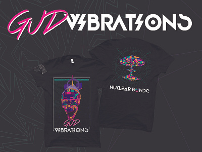 Gud Vibrations apparel branding color design edm geometric gud vibrations illustration party streetwear t shirt t shirt design