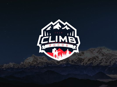 Climb Badge badge logo mountain nature outdoor retro sports