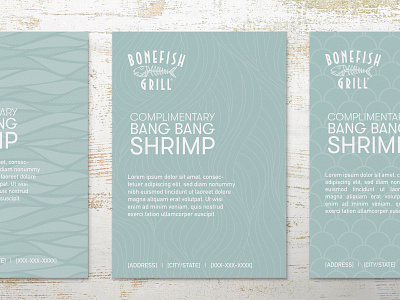 Proposed Bonefish Grill Print Identity