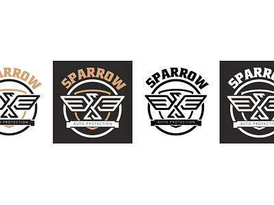 Sparrow Auto Logo branding geometric illustration logo print design vector