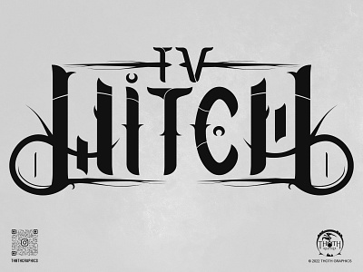 TV Witch | Logo alternative custom dark design extreme gothic graphic design heavy logo metal rock