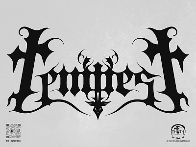 Tempest | Logo black blackmetal custom dark design extreme graphic design heavy logo metal music scream