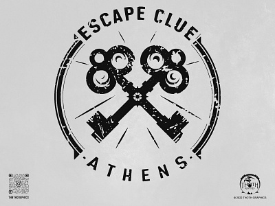 Escape Clue Athens | Logo branding custom design escape escaperoom graphic design horror illustration riddles room terror thriller