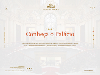 Palácio da Liberdade background blue design gold palace photo serif site website