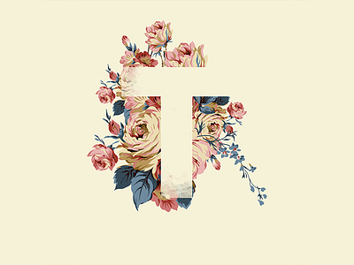 T Letter 36 days flower lettering t type typography