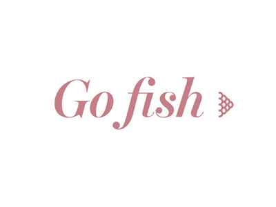 Go Fish logo design branding design ecobag fish graphic logo