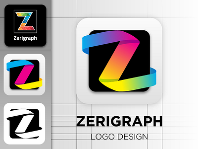 Zerigraph Logo Design app branding cmyk design digital gotham icon logo pink pollitq shot typography ui vector z zerigraph