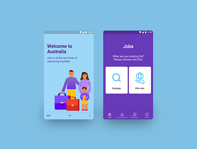 Echo mobile application andoid app australia connecting echo illustration mobile application mobileapp refugees ui uiux ux