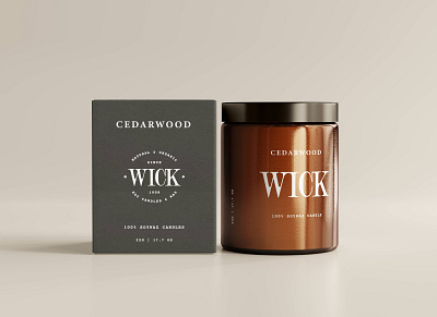 Wick Brand Identity & Packaging Design brand design brand designer brand identity brand identity design branding branding design candle brand candle branding design graphic design graphic designer logo packaging design