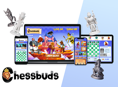 Chessbuds 3d printing animation app brand brand design figma game design gaming graphic design illustration interaction design logo motion design product design responsive design ui ui design ux ux design ux research