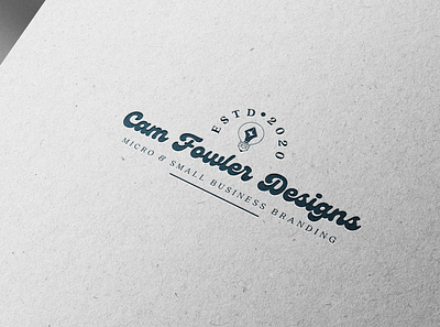 Cam Fowler Designs (Me) Logo Mockup branding graphic design logo