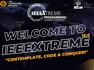 WELCOME TO IEEEXTREME 16.0 branding graphic design motion graphics