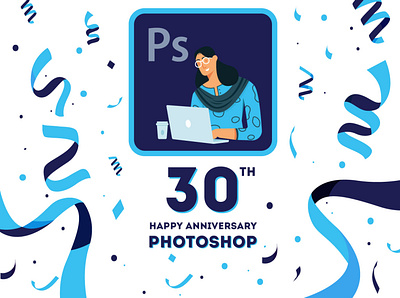 Adobe Photoshop 30th Anniversary adobe adobe photoshop adobe xd animation app branding design google design graphic design illustraion illustrator ink invision studio logo mobile app motion graphics product design sketch typography vector