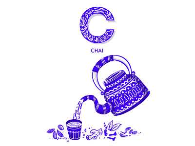 C for CHAI 36daysoftype animation app branding chai coffee design digital art graphic design handmade illustration lettering mobile motion graphics product design sketching tea typography vector website