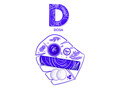 D for Dosa 36dayoftype animation app branding design digital art graphic design hand drawn icon illustration inking lettering logo mobile app motion graphics product design sketch typography vector website