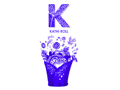 KATHI ROLL 36daysoftype adobe animation app branding design digital art food graphic design icon illustration lettering logo mobile app motion graphics roll typography vector