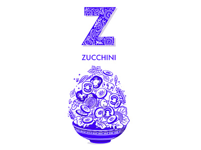 ZUCCHINI 36 days of type animation app application behance branding design food and drink food app icon illustration illustration art mobile motion graphics typography vector zucchini