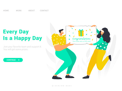 Every Day is a Happy Day 2d animation app branding design flat icon illustration ios logo minimal motion graphics typography ui vector web website