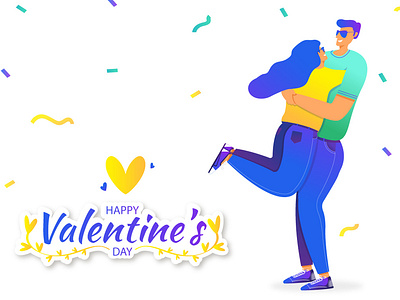 Happy Valentine's Day animal app branding design gradient color grapgic design icon illustration lettering logo love mobile motion graphics sketch typography ui ux valentine day vector web