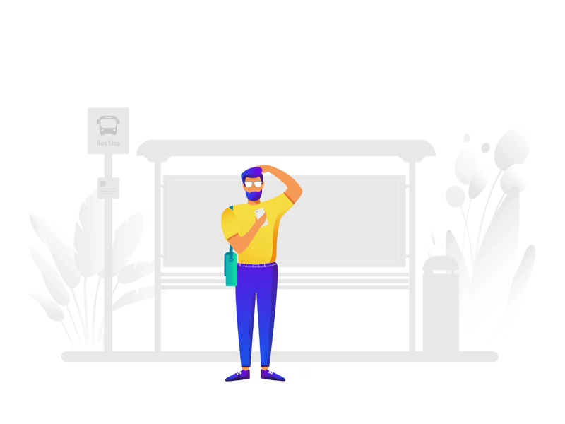 Route not found adobexd animal animation app branding bus stop design graphic icon illustration invision logo minimal mobile motion graphics office transport typography vector website