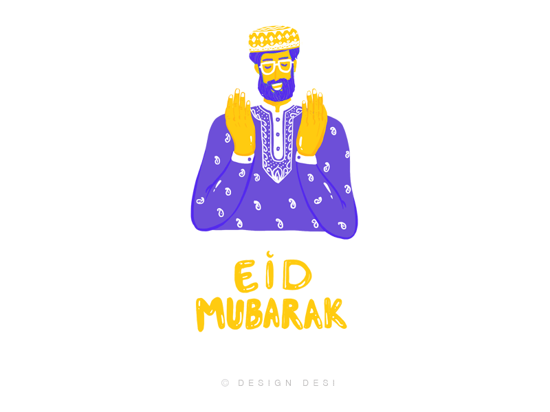 Eid Mubarak 2d adobe animated app artwork branding drawing eid mubarak graphic design illustration illustrator invision logo mobile motion graphics sketch typography uiux vector website