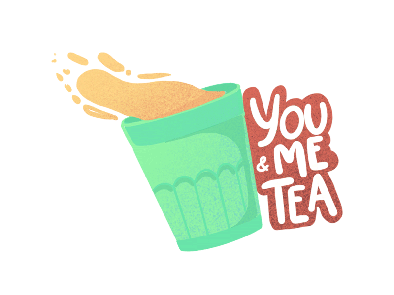 You Me & Tea adobe branding coffee flat friends graphic icon illustration interaction design mood relax sketch tea typography ux vector