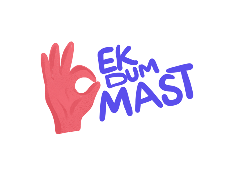Ek Dum Mast adobe animation app design gif giphy hand lettering illustration like button logo mobile motion graphics procreate app procreate art sticker typography vector website