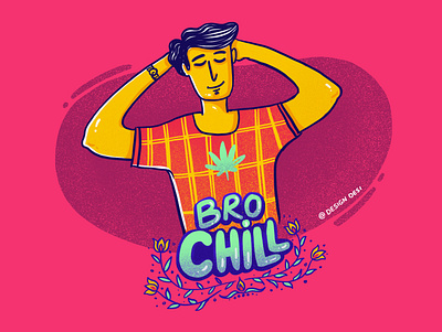 Bro Chill animation branding browser fashion gig graphic design hippie illustration mobile print product design typography web web design weeds brand