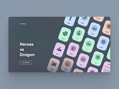 Case Study Landing Hero (Card Game Prototype) card game case study figma hero banner hero image hero section landing page landing page design prototype web design