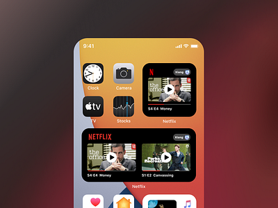 Netflix iOS14 Widget Mockup