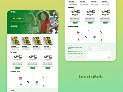 Lunch Mob Redesign adobexd app color design ui web design