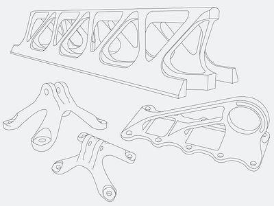 Line Vectors - Trellis & Brackets