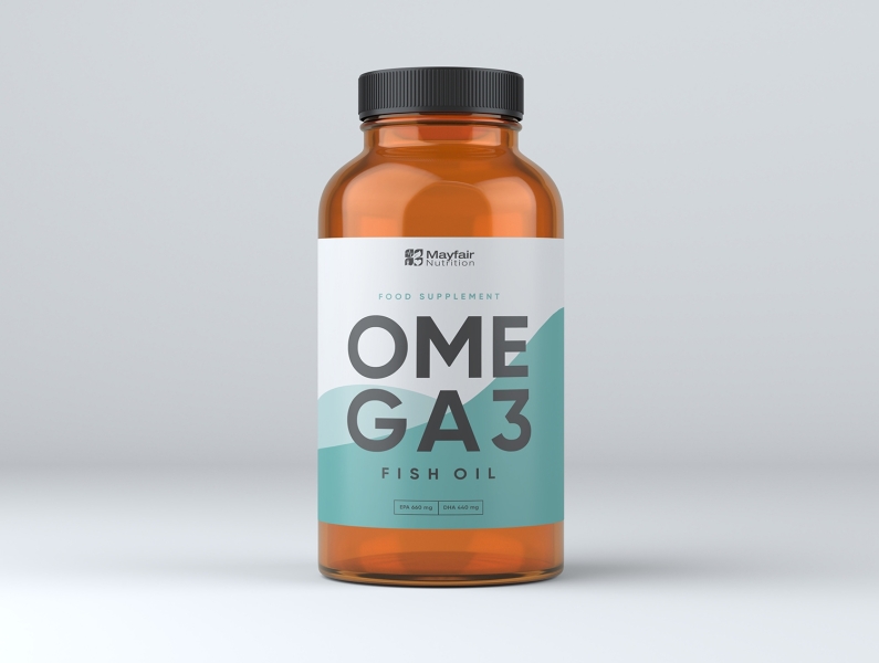 Omega 3 label by Yazdan Qolami on Dribbble