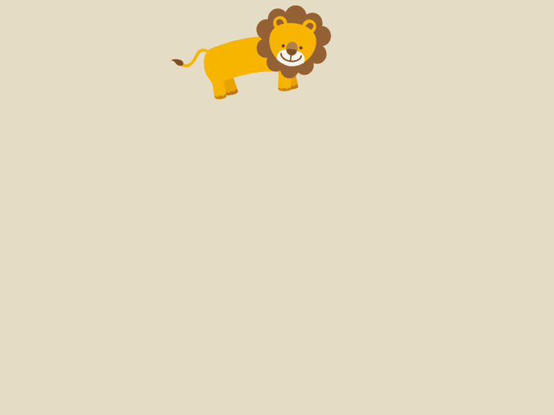 loading lion animation css3 svg