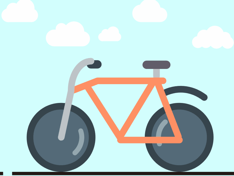 Bicycle Animation css3 svg