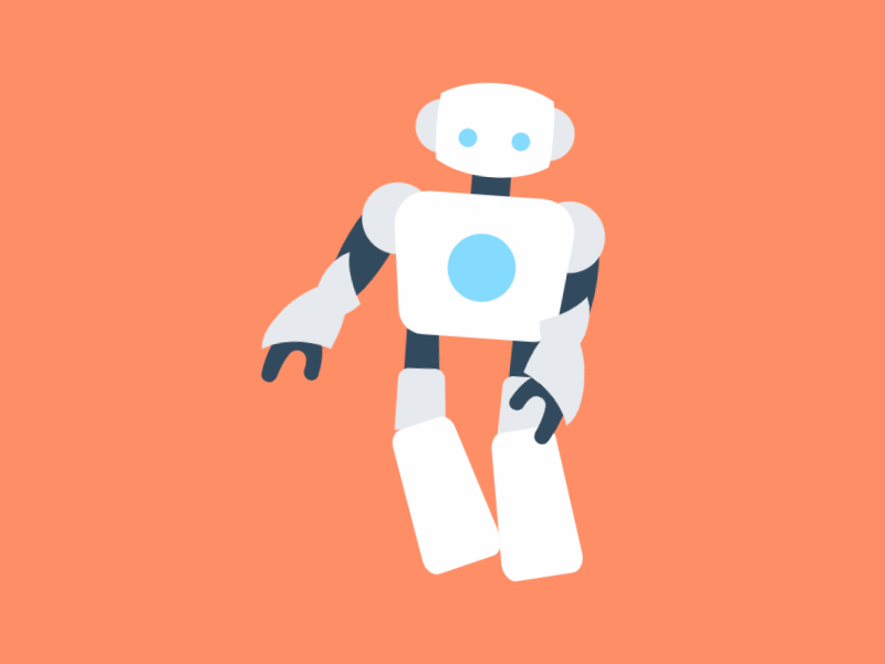 dancing robot animation by SVG + CSS3 by 泱泱 on Dribbble