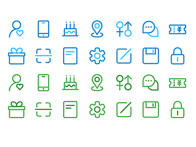 double color icons