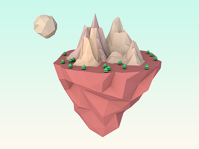 Island low poly style