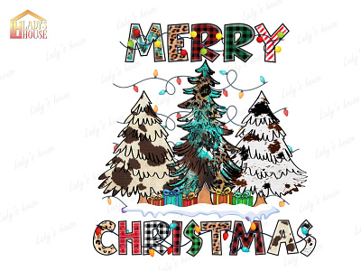 Western Merry Christmas Sublimation, Christmas Png