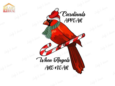 Cardinals appear when angels are near, Christmas