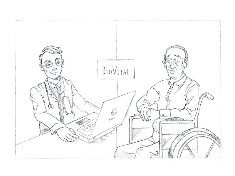 BioVitae Storyboard illustration care health medical vitae bio concept storyboard