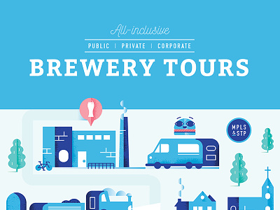Bitter MN Brewery Tours Poster beer bus guide tour