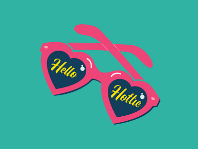 Endless Summer 💖hello hottie cute flirty girl hot pink summer sunglasses