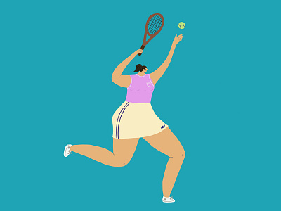 Tennis Girl girl illustration procreate sport tennis vector