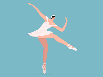 Margot Fonteyn - Swan Lake ballerina ballet charachter dance illustraion procreate swan woman