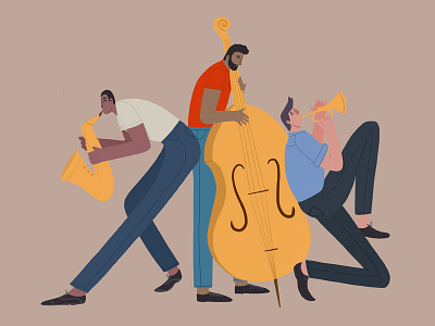 All That Jazz fun happy illustration jam jazz music musical instruments