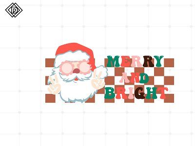 Retro Merry and Bright SVG Cricut| Christmas SVG