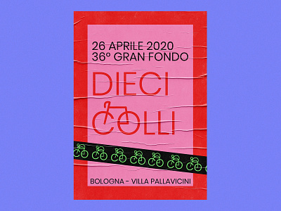 Dieci Colli bike bologna brand design branding cyclist illustration logo poster race