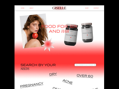 Giselle brand design branding logo typography web design website