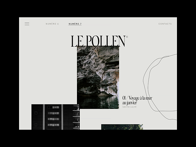 Le Pollen Website Concept art direction concept editorial typography ui ui ux web design website